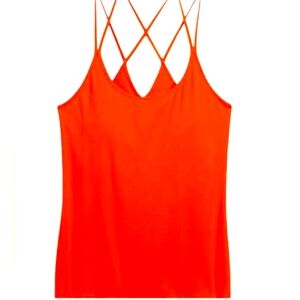 Old Navy Women's Orange Strappy Padded Self Bra Tank Top Layering XXL